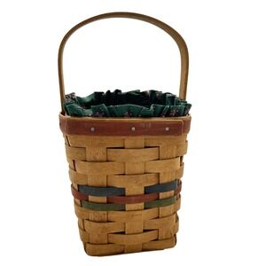 Vintage Longaberger Shades of Autumn Bittersweet Basket 1992 Liner Protector